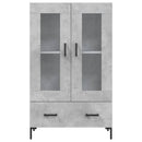 skab 69,5x31x115 cm konstrueret træ betongrå