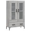 skab 69,5x31x115 cm konstrueret træ grå sonoma-eg