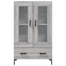 skab 69,5x31x115 cm konstrueret træ grå sonoma-eg