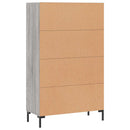 skab 69,5x31x115 cm konstrueret træ grå sonoma-eg