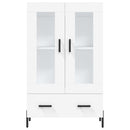 skab 69,5x31x115 cm konstrueret træ hvid