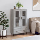 skab 69,5x31x115 cm konstrueret træ grå sonoma-eg