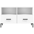 tv-bord 80x36x50 cm konstrueret træ hvid