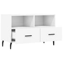 tv-bord 80x36x50 cm konstrueret træ hvid