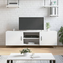 tv-bord 150x30x50 cm konstrueret træ hvid