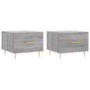 sofaborde 2 stk. 50x50x40 cm konstrueret træ grå sonoma-eg