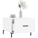 sofabord 50x50x40 cm konstrueret træ hvid højglans