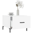 sofaborde 2 stk. 50x50x40 cm konstrueret træ hvid højglans