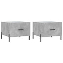 sofaborde 2 stk. 50x50x40 cm konstrueret træ betongrå
