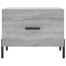 sofaborde 2 stk. 50x50x40 cm konstrueret træ grå sonoma-eg