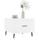 sofabord 50x50x40 cm konstrueret træ hvid højglans