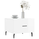 sofaborde 2 stk. 50x50x40 cm konstrueret træ hvid højglans