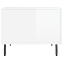 sofaborde 2 stk. 50x50x40 cm konstrueret træ hvid højglans