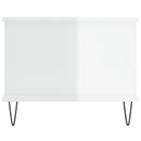 sofabord 90x50x40 cm konstrueret træ hvid højglans