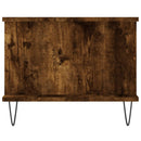 sofabord 90x50x40 cm konstrueret træ røget egetræsfarve