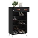 skoreol 60x35x105 cm konstrueret træ sort