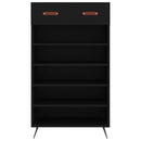 skoreol 60x35x105 cm konstrueret træ sort
