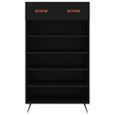 skoreol 60x35x105 cm konstrueret træ sort