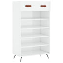 skoreol 60x35x105 cm konstrueret træ hvid højglans