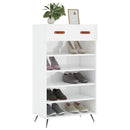 skoreol 60x35x105 cm konstrueret træ hvid højglans