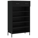 skoreol 60x35x105 cm konstrueret træ sort