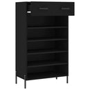 skoreol 60x35x105 cm konstrueret træ sort