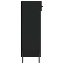 skoreol 60x35x105 cm konstrueret træ sort
