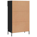 skoreol 60x35x105 cm konstrueret træ sort