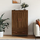 skab 69,5x31x115 cm konstrueret træ brun sonoma-eg
