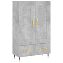 skab 69,5x31x115 cm konstrueret træ betongrå