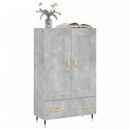 skab 69,5x31x115 cm konstrueret træ betongrå