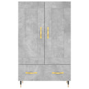 skab 69,5x31x115 cm konstrueret træ betongrå
