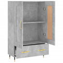 skab 69,5x31x115 cm konstrueret træ betongrå