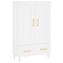 skab 69,5x31x115 cm konstrueret træ hvid