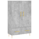 skab 69,5x31x115 cm konstrueret træ betongrå