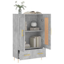 skab 69,5x31x115 cm konstrueret træ betongrå