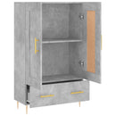 skab 69,5x31x115 cm konstrueret træ betongrå