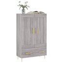 skab 69,5x31x115 cm konstrueret træ grå sonoma-eg