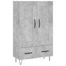 skab 69,5x31x115 cm konstrueret træ betongrå