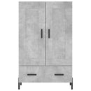 skab 69,5x31x115 cm konstrueret træ betongrå