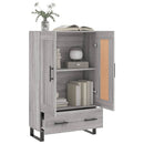 skab 69,5x31x115 cm konstrueret træ grå sonoma-eg