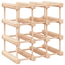 vinreol til 12 flasker 36x23x36 cm massivt fyrretræ