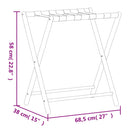 kuffertbænk 68,5x38x58 cm bambus sort