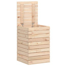 vasketøjskurv 44x44x66 cm massivt fyrretræ