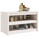 udendørs køkkenskab MEPPEL 106x55x64 cm massivt fyrretræ hvid