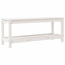 havebænk 108x35x45 cm massivt fyrretræ hvid