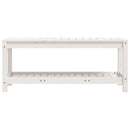 havebænk 108x35x45 cm massivt fyrretræ hvid