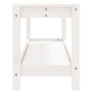 havebænk 108x35x45 cm massivt fyrretræ hvid