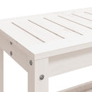 havebænk 108x35x45 cm massivt fyrretræ hvid