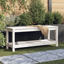 havebænk 108x35x45 cm massivt fyrretræ hvid